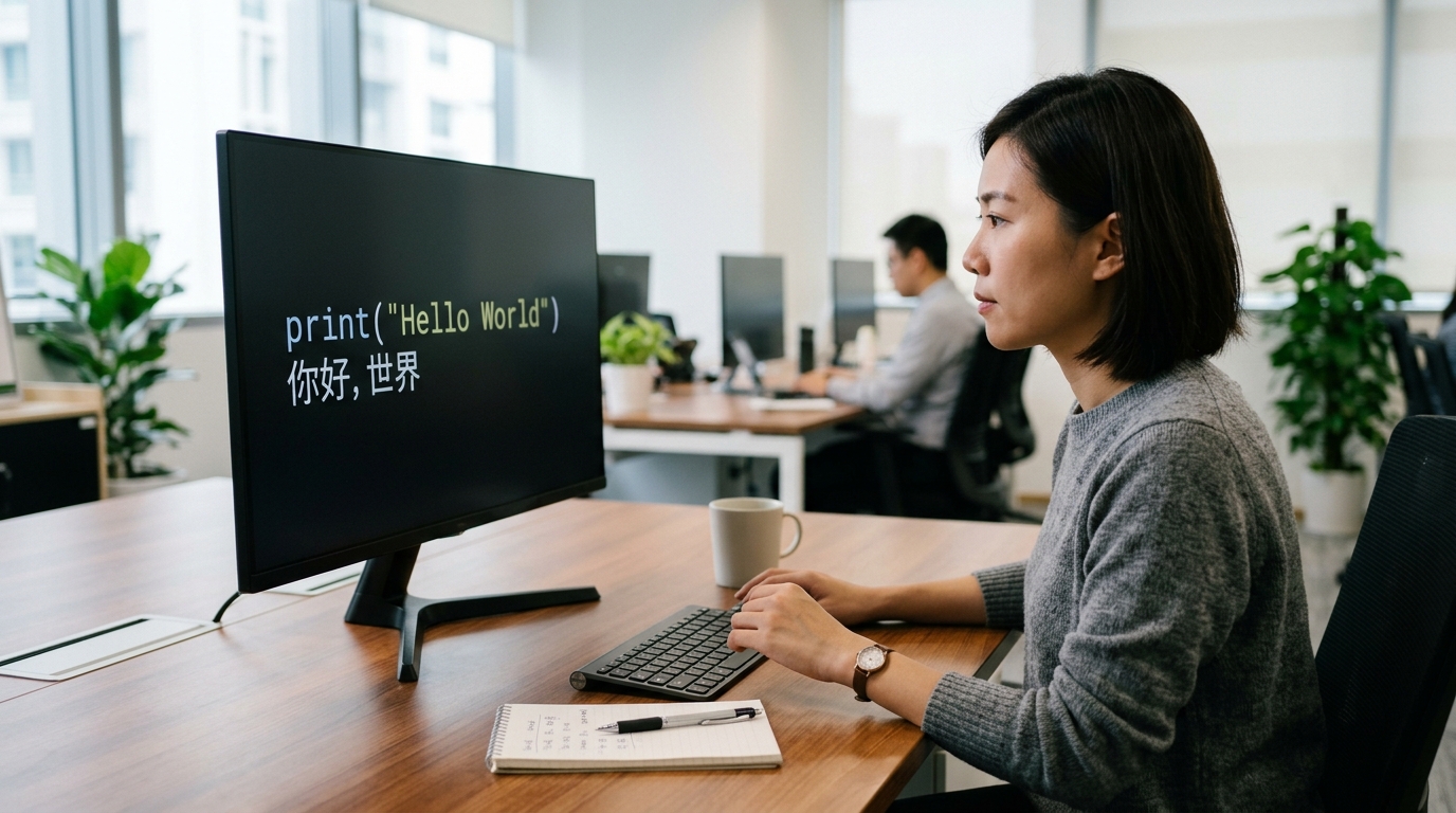 helloword翻译 你好世界 编程第一个示例程序