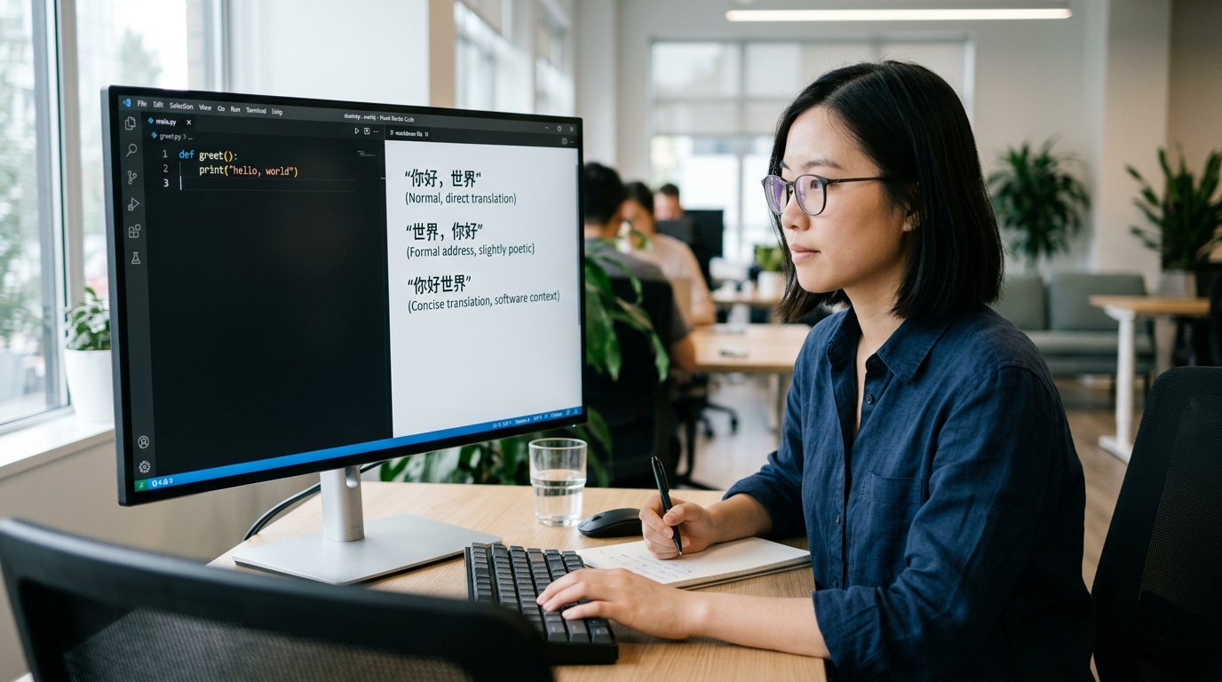 helloworld翻译下载三种中文写法对比