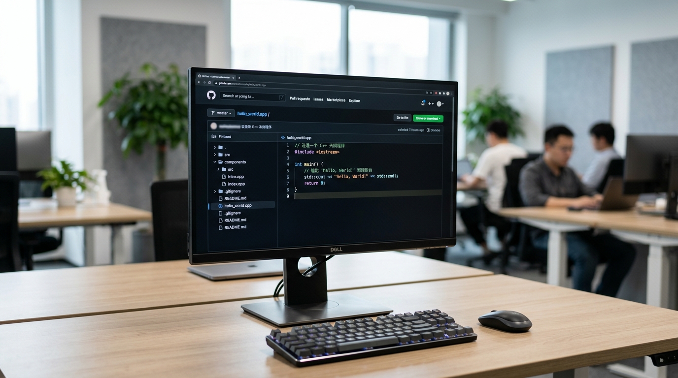 helloworld翻译下载资源 GitHub仓库界面示例