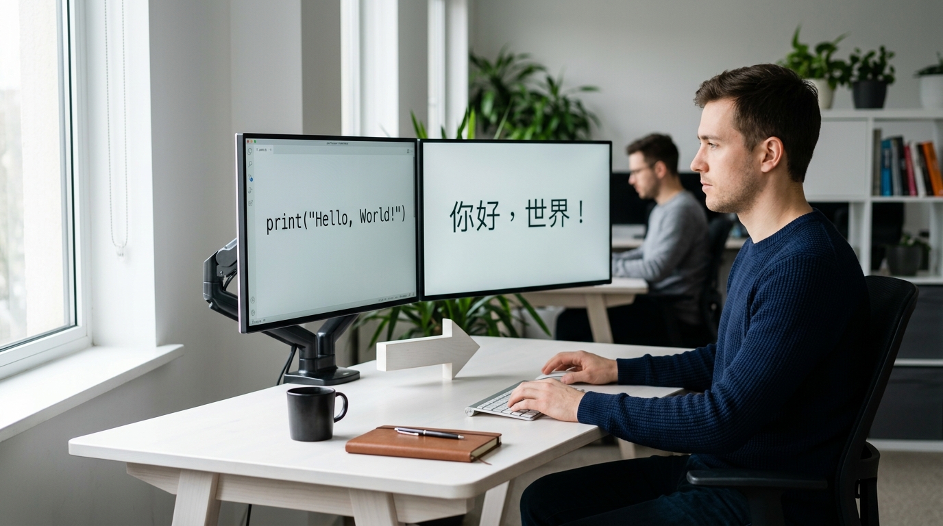 helloworld翻译示例，展示英文到中文的转换