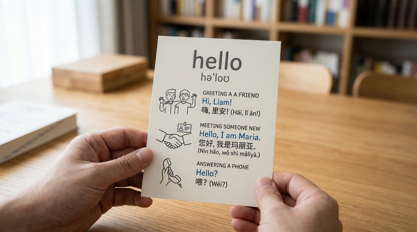hello 的中文翻译发音和基本用法