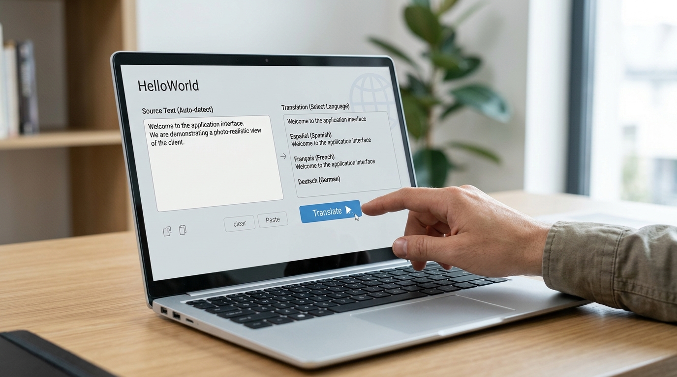 helloword翻译电脑版Windows客户端界面